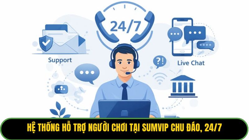 Hệ thống hỗ trợ người chơi tại Sumvip chu đáo, 24/7