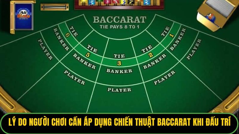 Lý do người chơi cần áp dụng chiến thuật baccarat khi đấu trí.