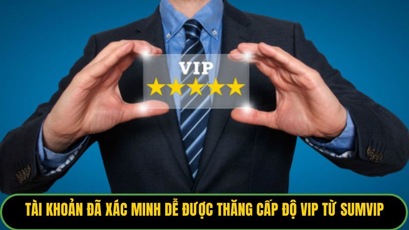 Tài khoản đã xác minh dễ được thăng cấp độ VIP từ Sumvip